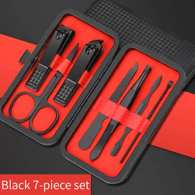 Set per unghie full - manicure in acciaio nero