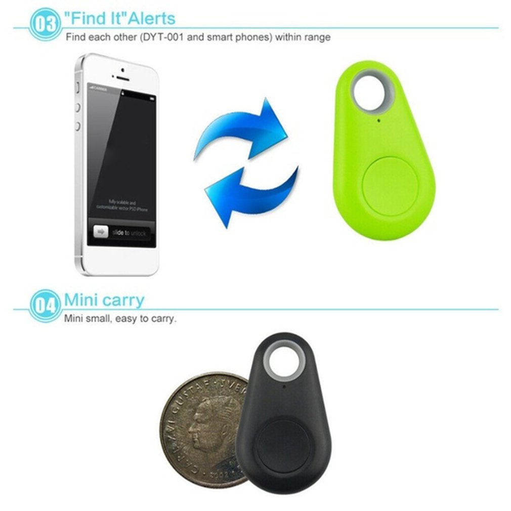Mini GPS Tracker Allarme - Mini Fashion Smart Dog Pets Bluetooth 4.0 GPS Tracker Anti-lost Alarm Tag Wireless