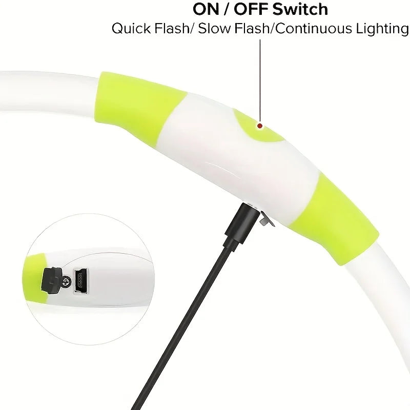 Collare luminoso per cani e gatti - Pet Dog LED Light Collar Luminos