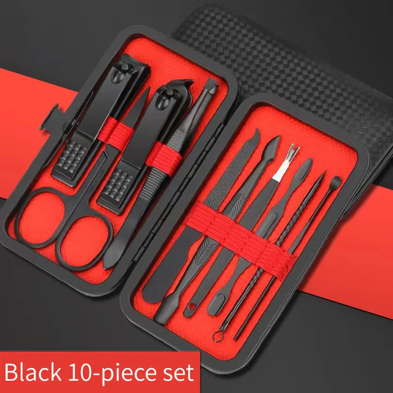 Set per unghie full - manicure in acciaio nero